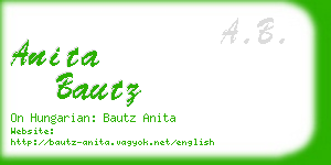 anita bautz business card